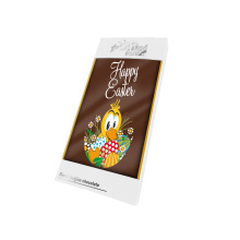 Bedrukte mini paaskaart van chocolade - Topgiving